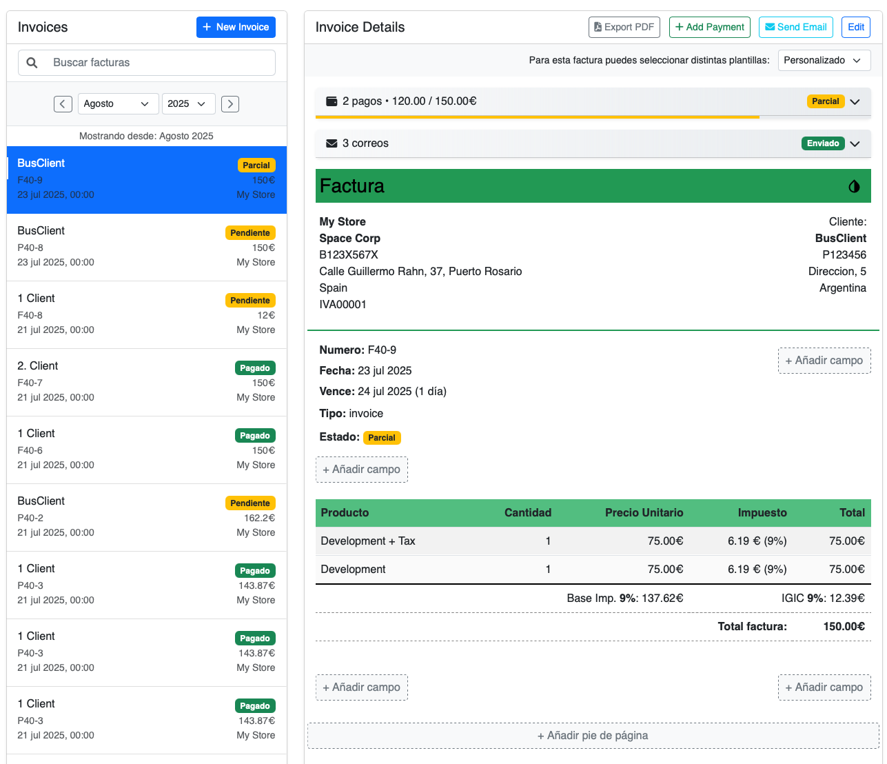 Gestión inteligente de productos en Vendenius